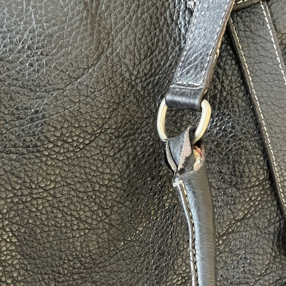 Furla Pebbled Leather Bucket Bag Black - Picture 15 of 15